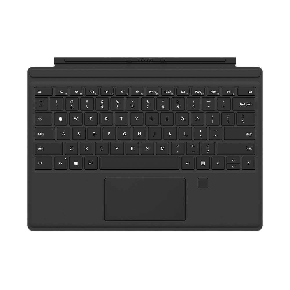 Microsoft Surface Pro 2017/Pro 4/Pro 3 Type Cover, [7-color Backlit] Ultra-Slim Teclado Bluetooth inalámbrico portatil con two-button Trackpad y bateria recargable integrada, color negro