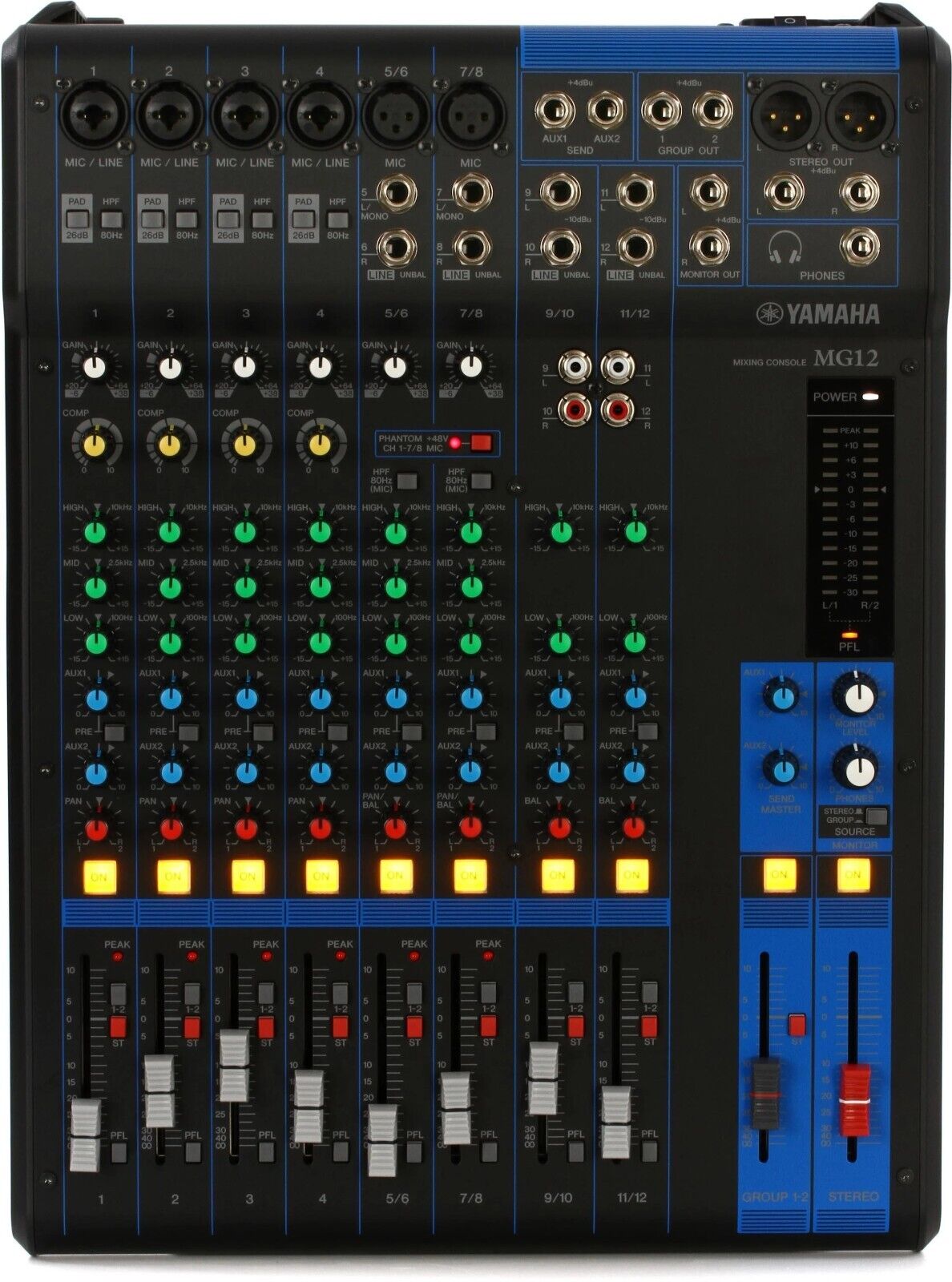 MEZCLADOR DE 12 CANALES YAMAHA MG12