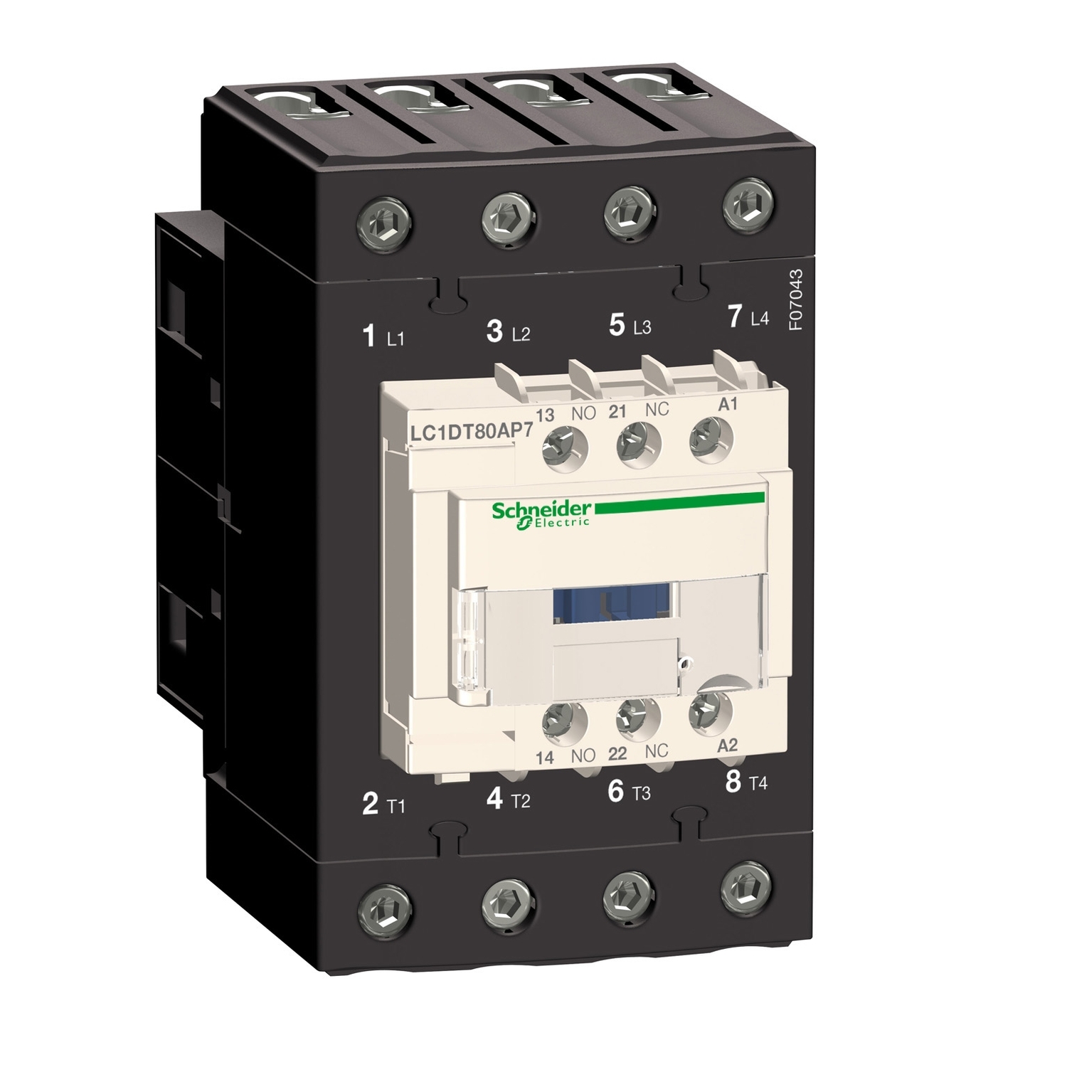 TeSys D contactor - 4P(4 NO) - AC-1 - <= 440 V 80 A - 110 V AC 50/60 Hz coil.