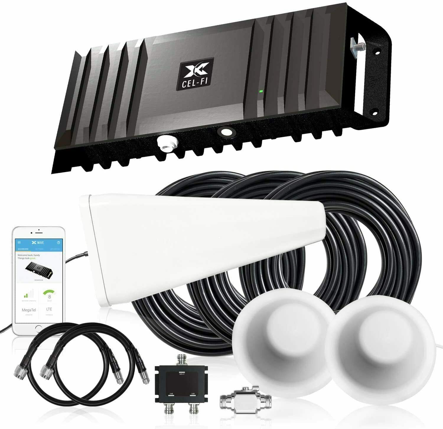 Cel-Fi GO X | Cell Phone Signal Booster 2 Dome Antenna Bundle Kit (Refurbished)