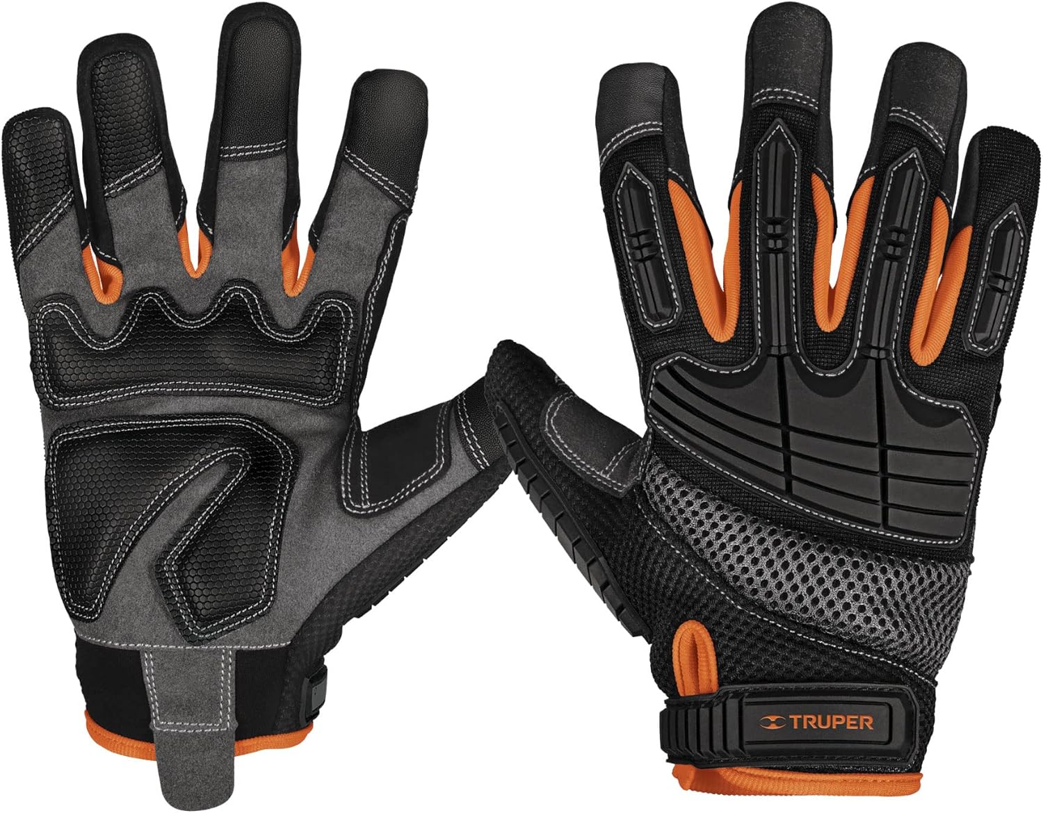 TRUPER EXPERT GU-665, GUANTES PARA MECÁNICOS CON PROTECCIÓN ANTI-IMPACTO
