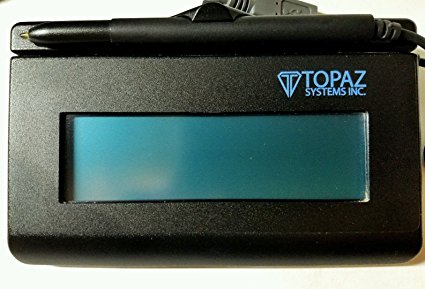 TOPAZ SIGNATUREGEM T-LBK462-HSB-R 1X5 BACKLIT LCD SIGNATURE CAPTURE PAD USB CONNECTION / RUGGED SIGNING AREA FOR LONG LIFE