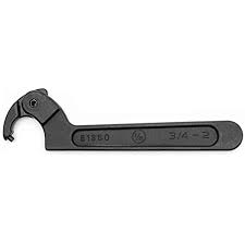GEARWRENCH 81862 - LLAVE INGLESA DE ÓXIDO NEGRO AJUSTABLE CON PASADOR DE 3/16 INCHES, 1-1/4 INCHES A 3 INCHES