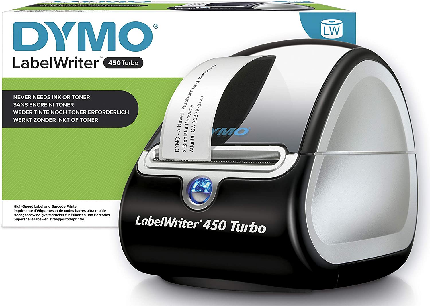 DYM1752265 - Dymo LabelWriter 450 Turbo Direct Thermal Printer - Monocromático - Impresión de etiquetas