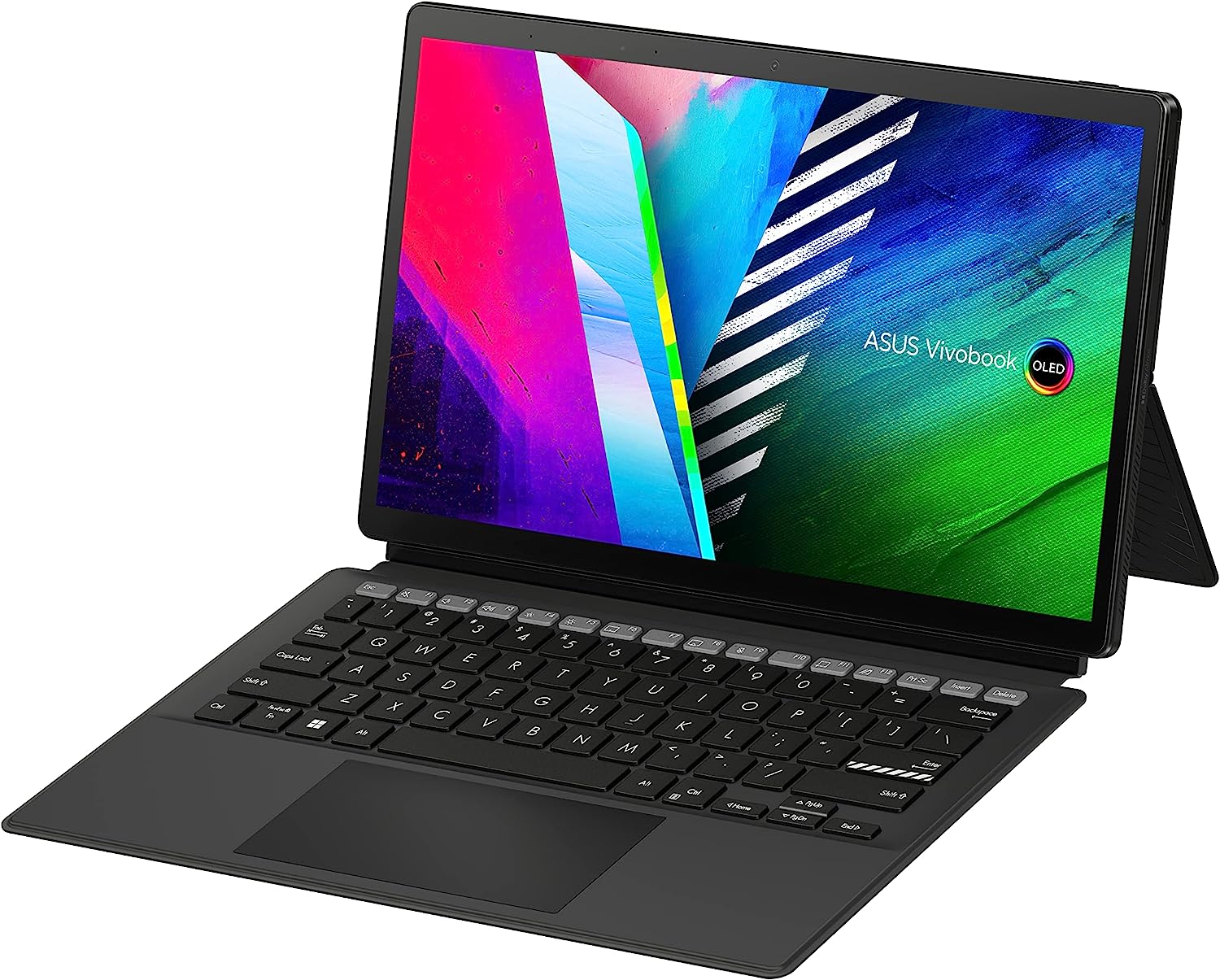 Asus VivoBook 13 Slate OLED 2-in-1 Laptop, 13.3” FHD OLED Touch Display, Intel Pentium N6000 Quad-Core CPU, 4GB RAM, 128GB eMMC, Windows 11 Home in S Mode, Black, T3300KA-DH21T