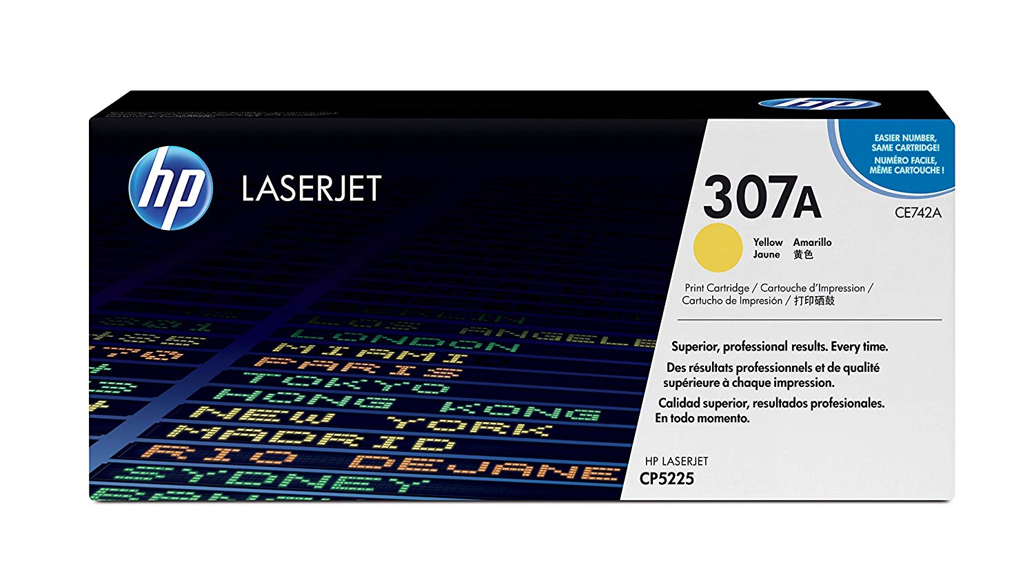 HP 307A (CE742A) Yellow Original Toner Cartridge for HP Color LaserJet CP5225