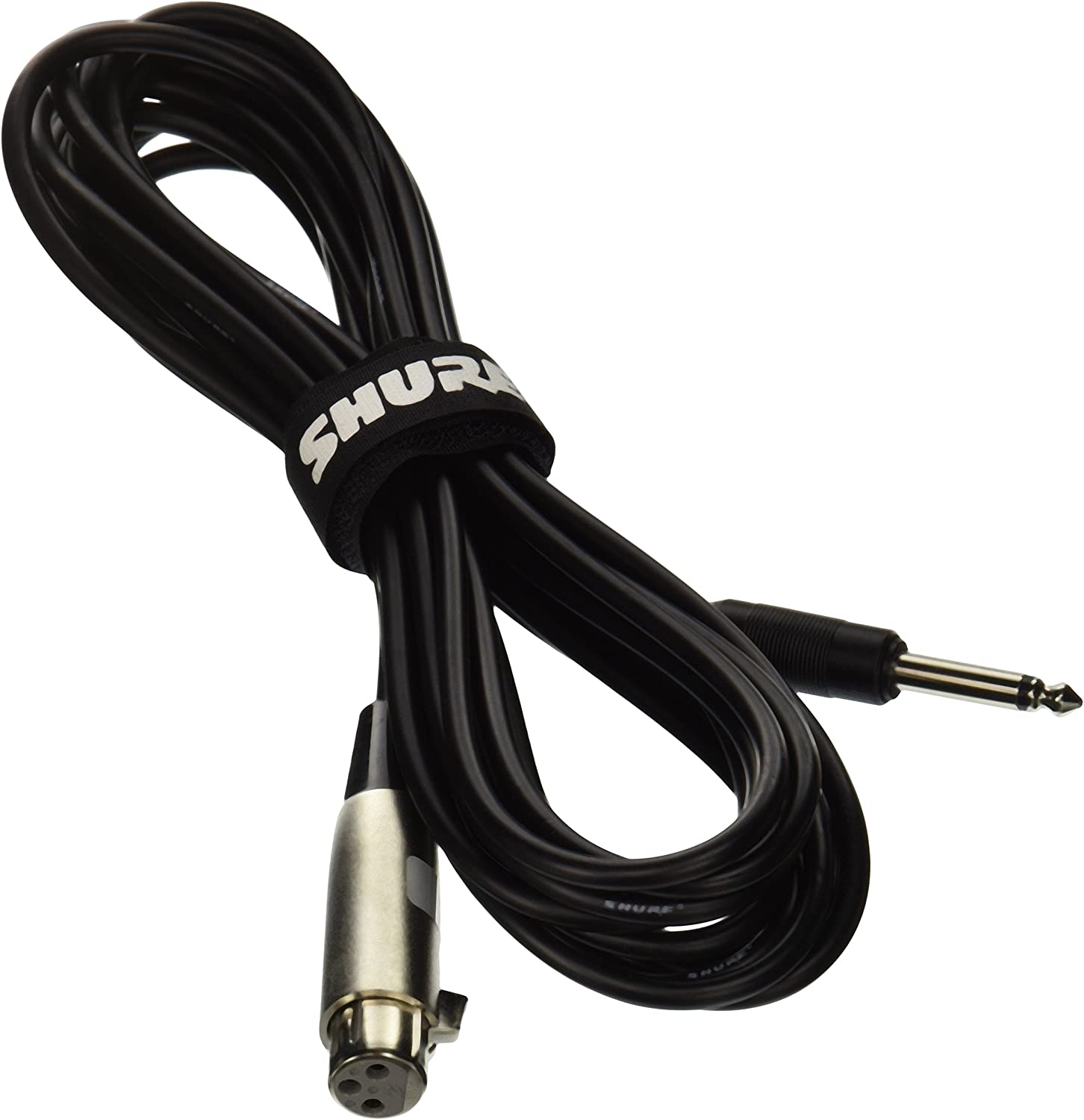 Shure C20AHZ Cable de 20 pies con enchufe de teléfono de 1/4 pulgadas en el extremo del equipo (pin 2 caliente)