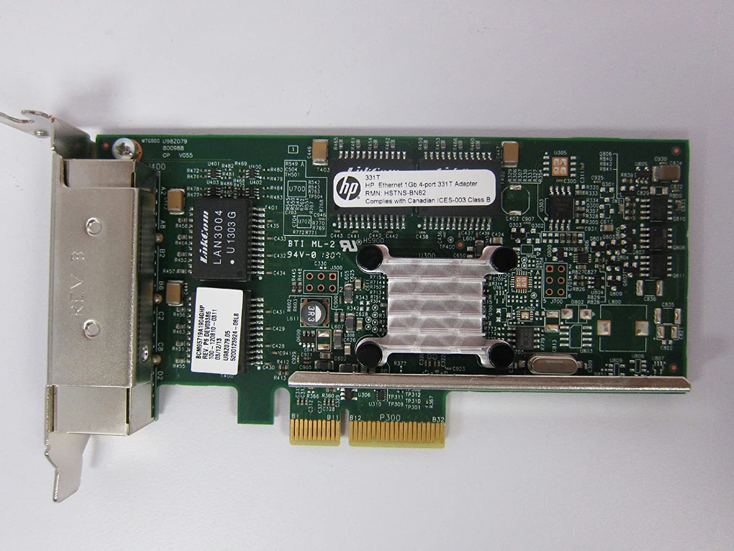 647594-B21 HPE Ethernet 1Gb 4-port 331T Adapter (HPE Spare #: 649871-001)