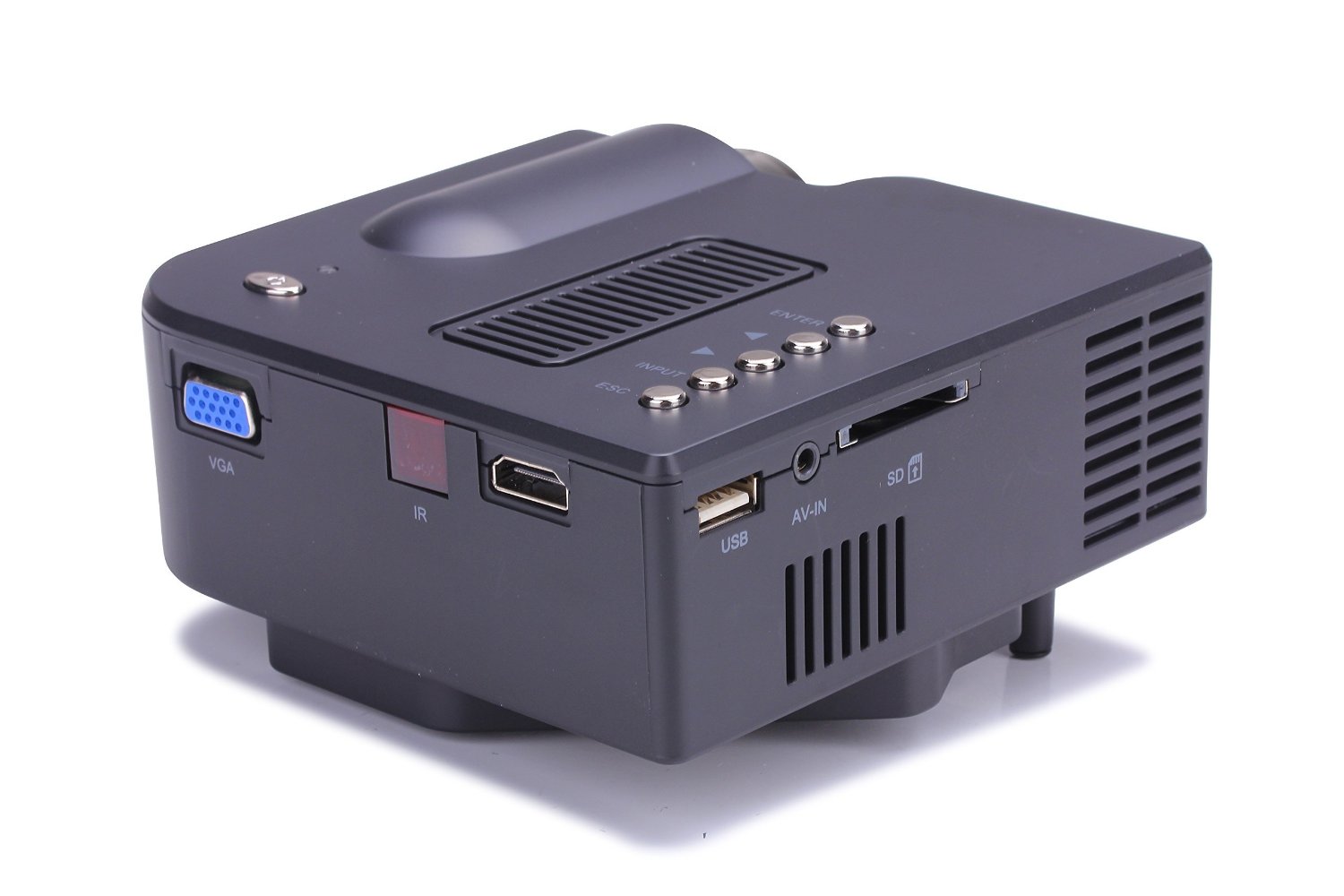 Proyector Mini Hd LED  Cinema Theater,Support PC Laptop HDMI VGA Input and SD + USB + AV Input,for iphone,galaxy,laptop,mac.con control  Remoto ,Only for home