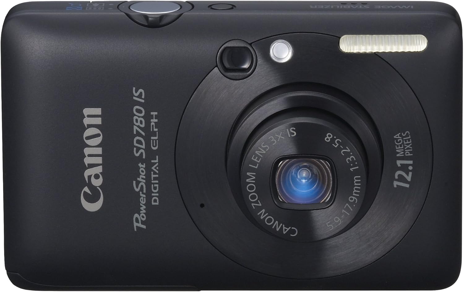 Canon PowerShot SD780IS Cámara digital de 12,1 MP con zoom estabilizado de imagen óptica 3x y pantalla LCD de 2,5 pulgadas (negro) (descontinuado por el fabricante)