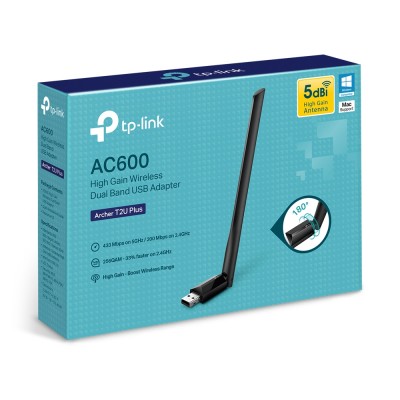 TP-Link Archer T2U PLUS AC600 Doble  Banda, 433Mbps, 5Ghz, usb 2.0