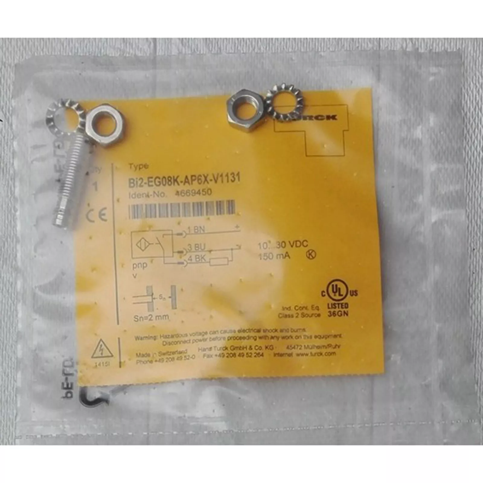 SENSOR INDUCTIVO URCK BI2-EG08K-AP6X-V1131