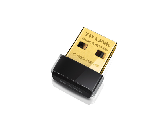 Adaptador USB Nano TP-LINK inalámbrico TL-WN725N, USB, 150 Mbit/s, Negro