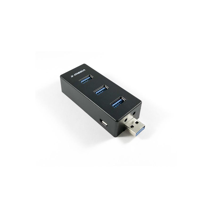 USB3.0 4 Port Mini Expandable Hub with AC Adapter XM-UH3004A