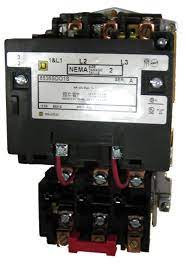 SQUARE D 8536SDO1V03S SER. A NEMA SIZE 2 3-POLE STARTER RATED AT 45 AMPS WITH A 240V50/60HZ AC COIL AND THERMAL OVERLOAD