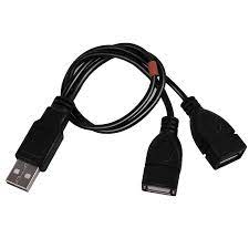 ANDUL USB 2.0 A MACHO A 2 DUAL USB HEMBRA JACK Y SPLITTER HUB CABLE ADAPTADOR DE EXTENSIÓN