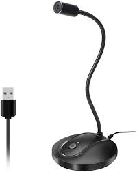 Micrófono de escritorio USB con botón de silencio, condensador Plug & Play, ordenador, ordenador, portátil, Mac, PS4 Micrófono con soporte e indicador LED