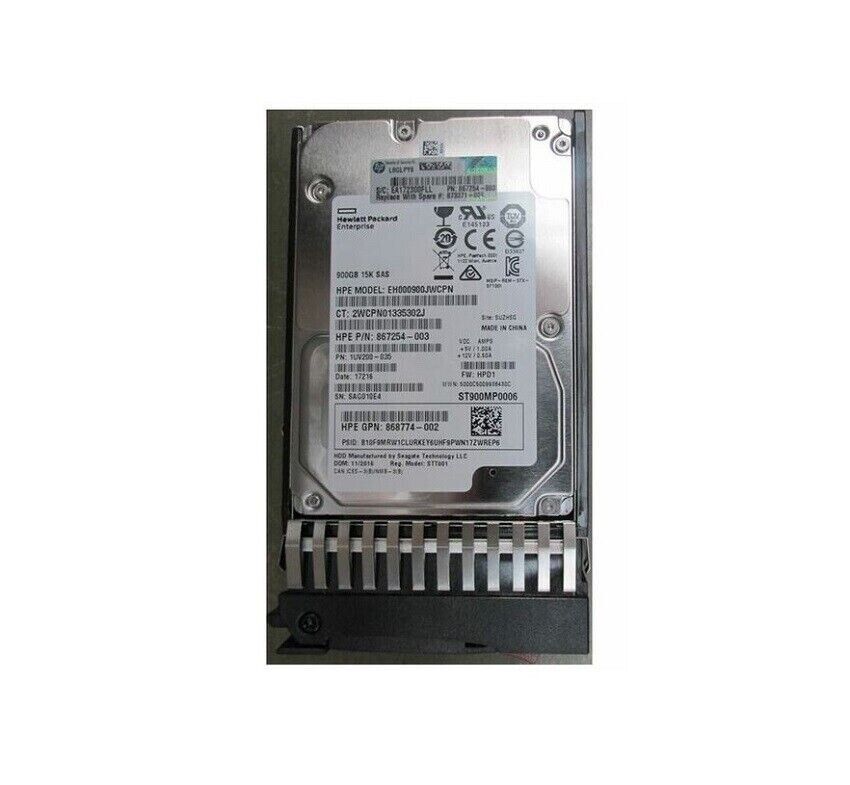 Q1H47A 873371-001 HPE MSA 900GB 12G SAS 15K 2.5IN ENTERPRISE HDD Hard Drive