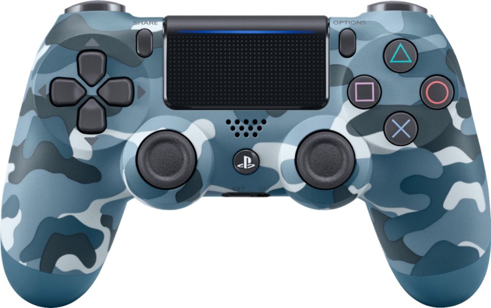 Sony - DualShock 4 Wireless Controller for Sony PlayStation 4 - Blue Camouflage.