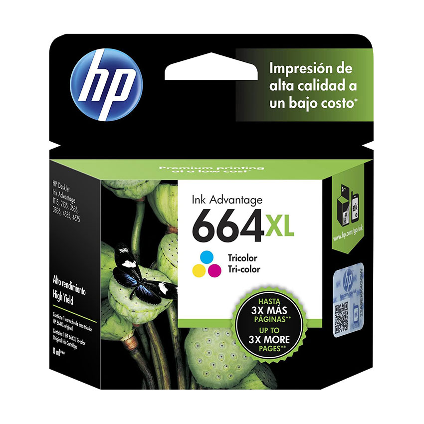 CARTUCHO HP F6V30AL 664XL TRICOLOR