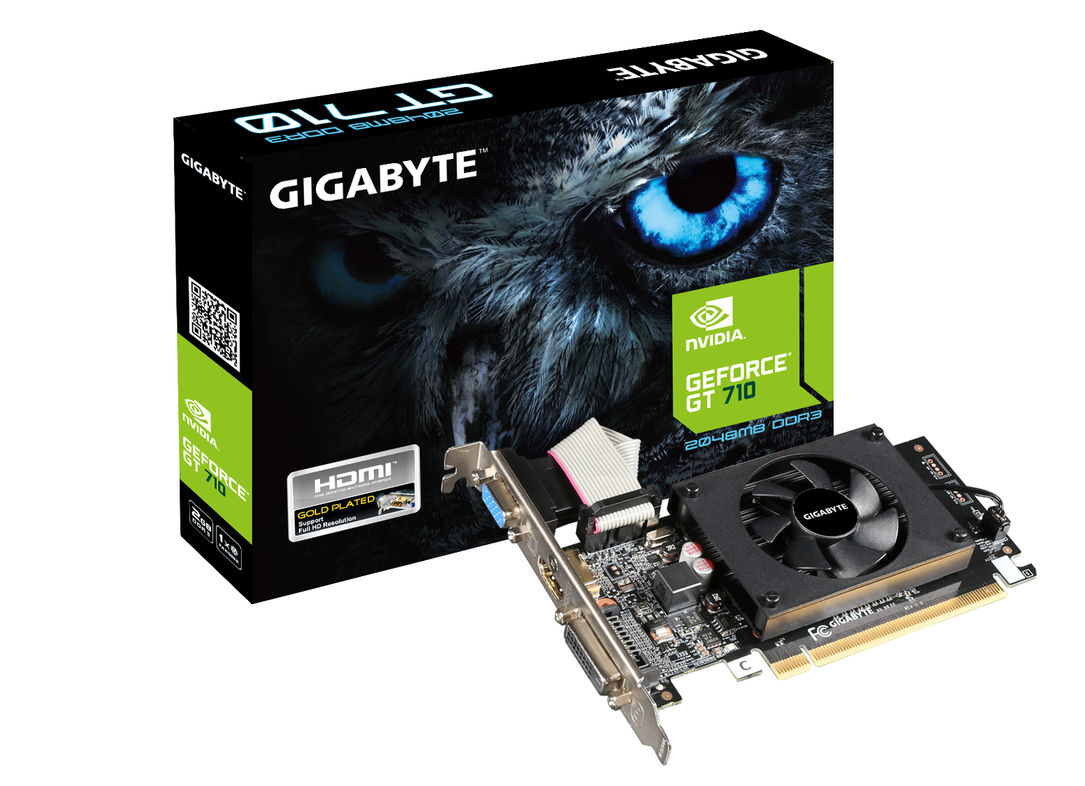 Tarjeta de Video GeForce GV-N710D3-2GL REV3.0 GT 730 GPU DDR3 64Bit PCIE ATX