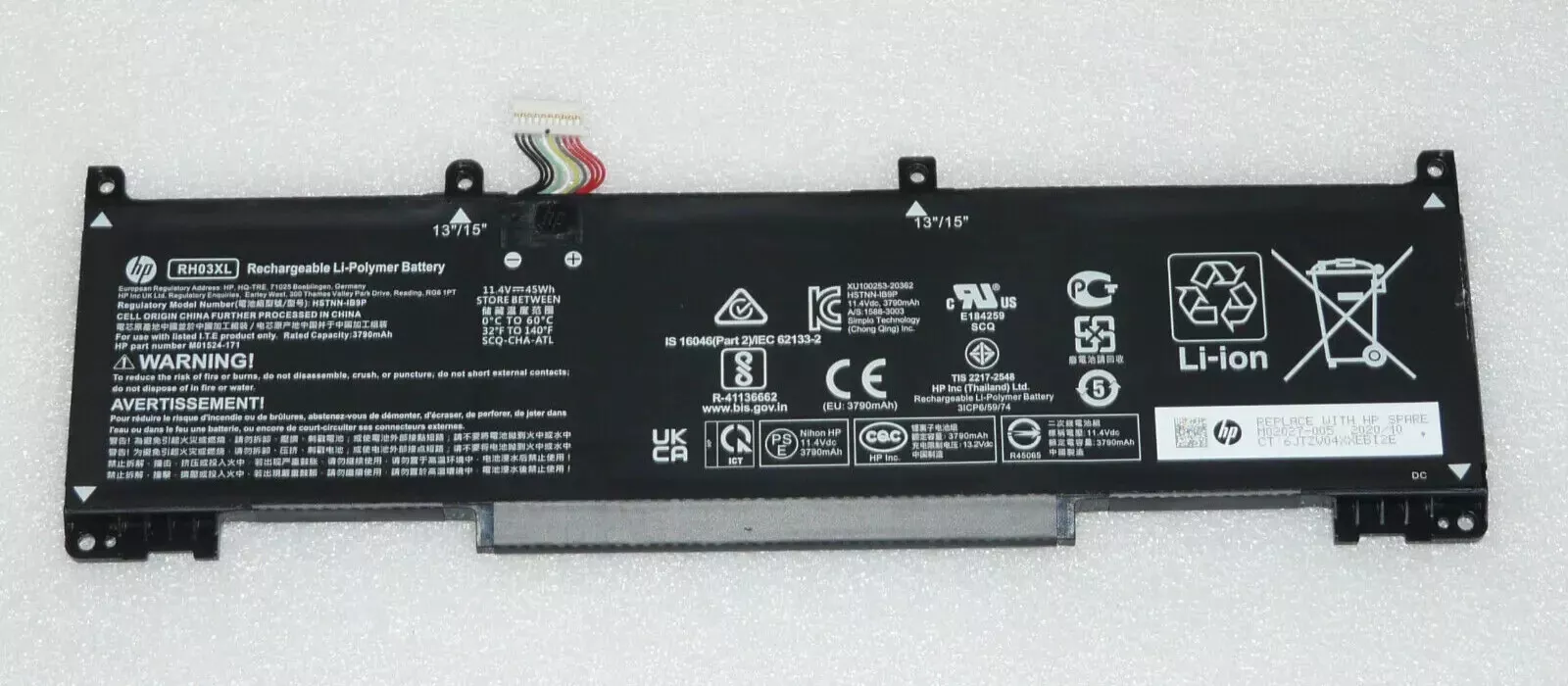 BATERÍA PARA HP PROBOOK 450 640 650 G8 RH03XL HSTNN-DB0B HSTNN-UB7X