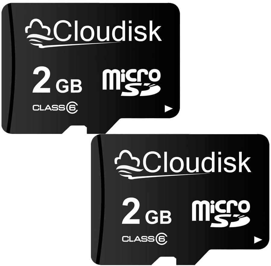 Cloudisk - Tarjeta Micro SD con adaptador microSD (2 unidades, 2 GB)