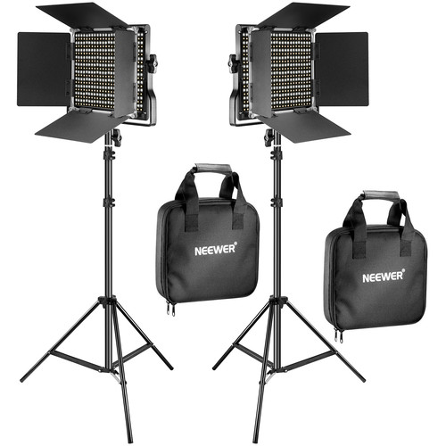 Neewer Bi-Color Video LED 2-Light Kit with Stands