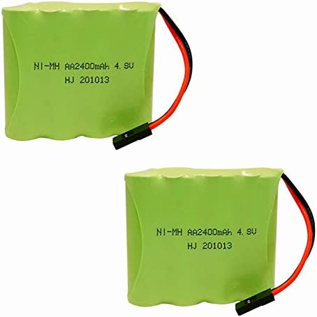 4.8 V 2400 mAh NiMH receptor batería recargable AA con conectores Hitec