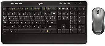 Logitech MK520 Combo de teclado y mouse inalámbrico: teclado y mouse, batería de larga duración, conectividad segura de 2.4 GHz
