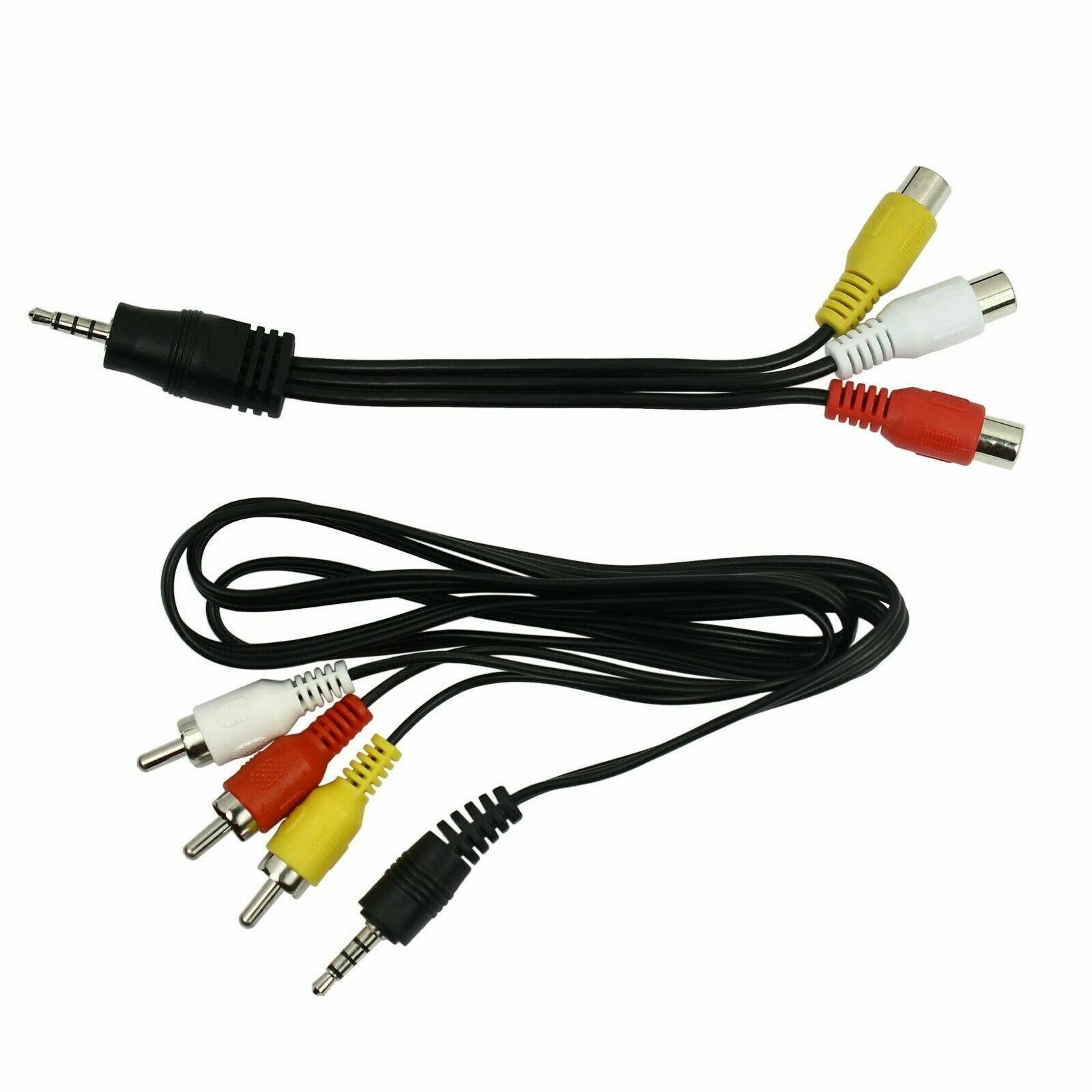 Rca To 3.5Mm Jack Composite A/V Cable And 3.5Mm To Rca Audio Video Adapter 3Ft.