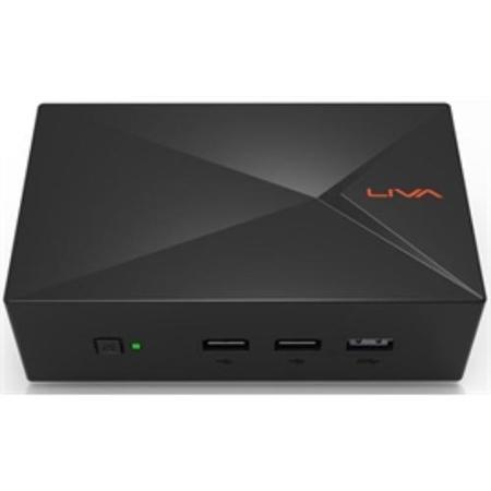 ECS PC 95-779-NA5005 LIVA X BAT-MINI, (Intel Celeron N2808, 1.58GHz On Board) 2GB DDR3L Memory eMMC Storage 32GB, WiFi/Bluetooth Combo Card Antenna, Power Adapter, LIVA Case, Manual & Driver DVD