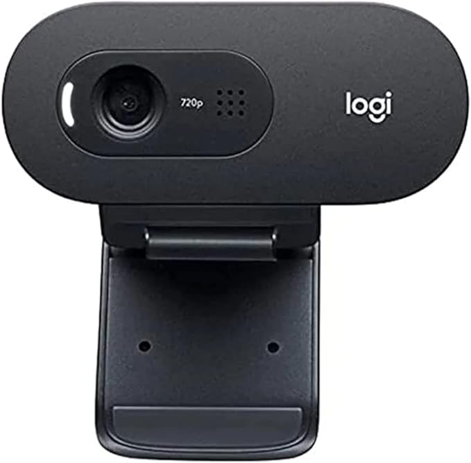 Logitech C505e HD Business cámara Web - Cámara USB Externa HD de 720p para computadora o portátil con micrófono de Largo Alcance, Compatible con PC o Mac, Color Gris