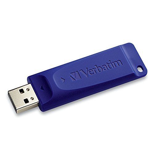 VERBATIM 2GB USB 2.0 FLASH DRIVE - CAP-LESS & UNIVERSALLYCOMPATIBLE - BLUE