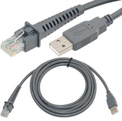 5 CABLES USB DE 1,8 M PARA ESCÁNER DE CÓDIGO DE BARRAS SYMBOL LS1203 LS2208 LS4208 CBA-U01-S07ZAR