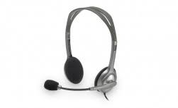LOGITECH AUDÍFONOS CON MICRÓFONO H111, ALÁMBRICO, 1.8 METROS, 3.5MM, GRIS