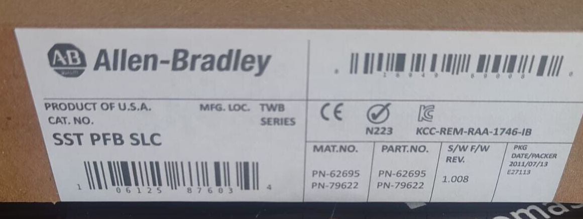 ALLEN BRADLEY SST PFB SLC CONTROLLER PLATFORM SLC 500