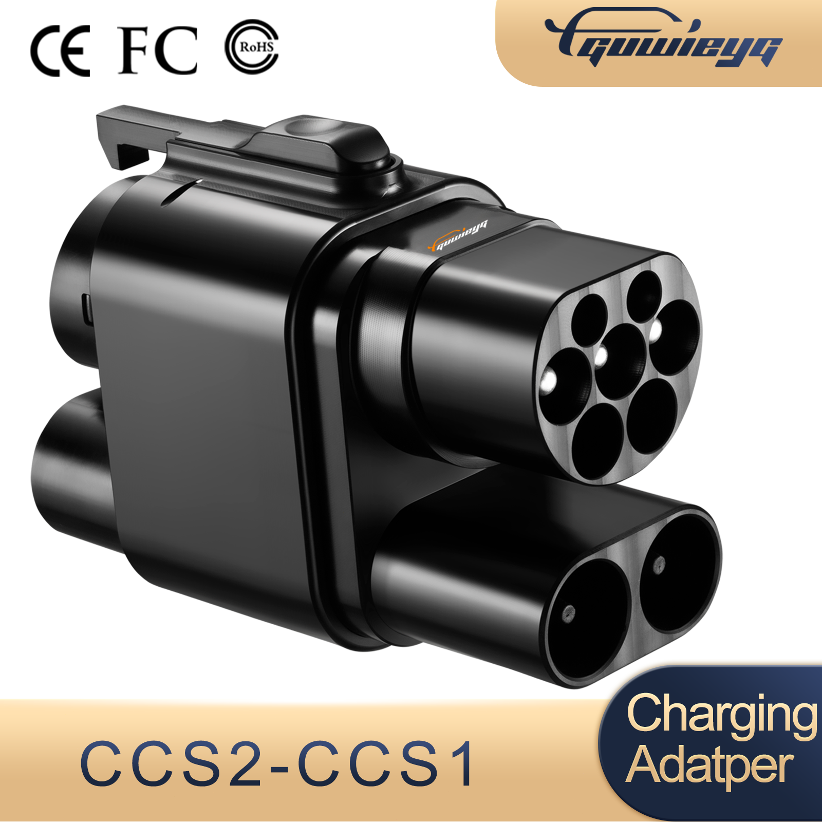 CHARGER ADAPTER CCS2 TO CCS1 COMBO DC + AC MAX 250KW  GUWIEYG EV