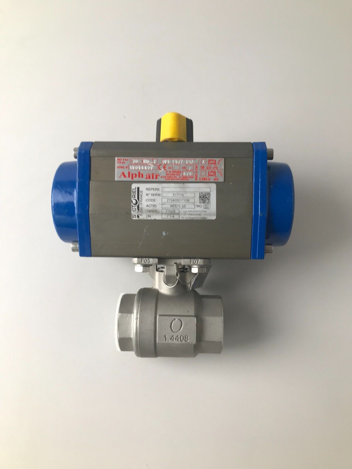 ACTUADOR NEUMÁTICO ALPHA POMPE 075 F5/7 Q17 SECTORIEL APS75 SE ALPHAIR DN32-