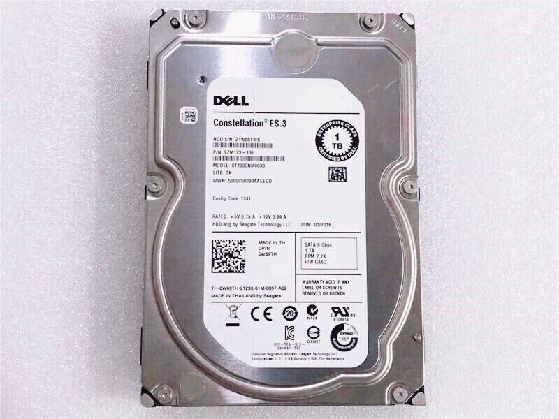DISCO DURO SATA DELL W69TH ST1000NM0033 CONSTELLATION 1 TB 7,2 K RPM 3,5