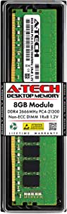 A-Tech Módulo de memoria DIMM de 8 GB de repuesto para Samsung M378A1K43DB2-CTD | DDR4 2666MHz PC4-21300 1Rx8 1.2V UDIMM sin ECC de 288 pines DIMM