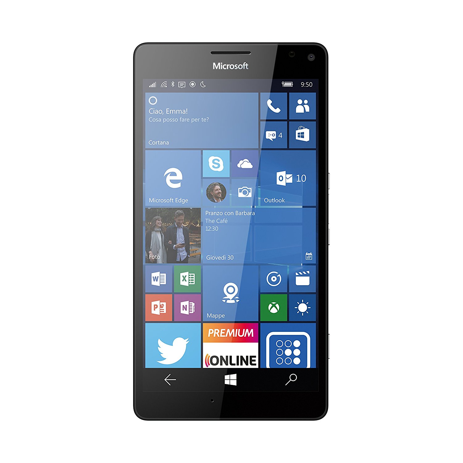 MICROSOFT LUMIA 950 XL RM-1085 32GB BCO 5.7 PULGADAS 20MP 3GB Quad-Core 1.5 GHz Cortex-A53 + Quad-Core 2.0