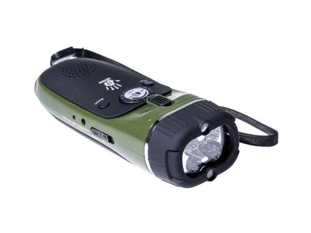 12 Survivors Emergency Hand Crank Radio/Flashlight