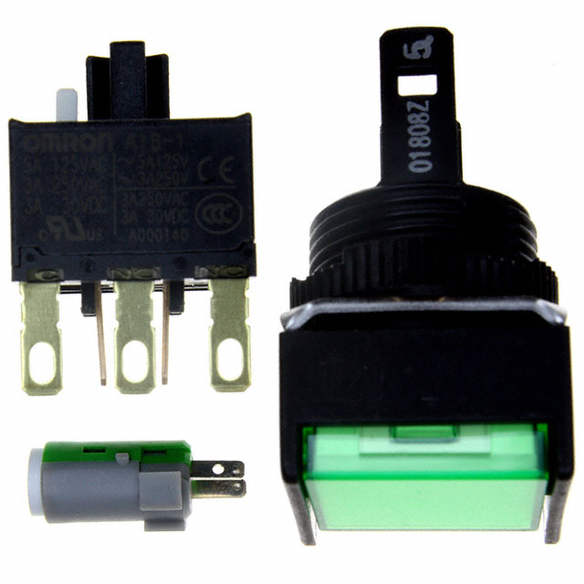 SWITCH PUSHBUTTON SPDT 5A 125V GREEN