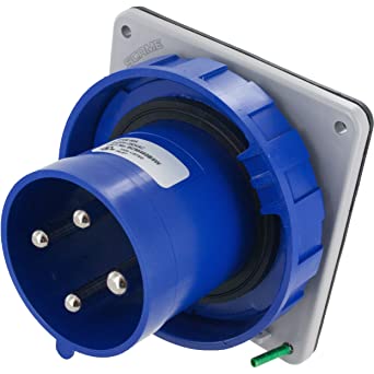 PIN & SLEEVE MALE INLET 60AMP 3Phase 250VAC 3P 4W IP67 WATERTIGHT