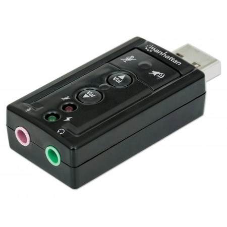 CONVERTIDOR MANHATTAN USB 2.0 A TARJETA SONIDO 3D 7.1 151429