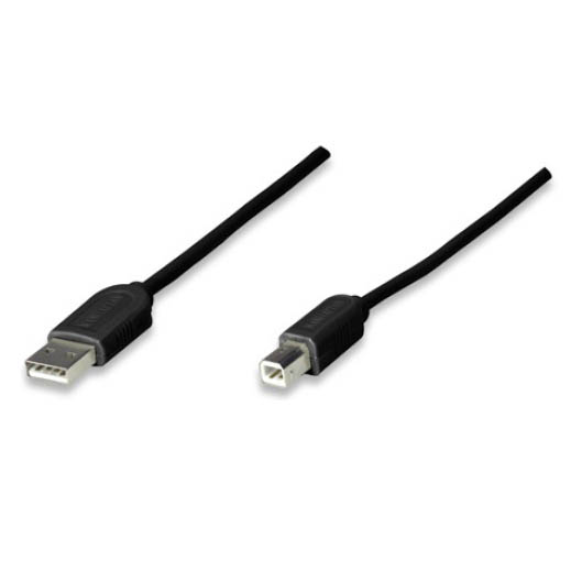 CABLE MANHATTAN USB A-B 1.8M NEGRO 342650