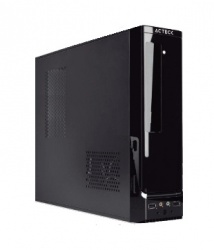 Gabinete Acteck Slim Atom, Micro ATX/Mini-ITX, 2x USB, incluye Fuente de 450W, Negro - AC-929042