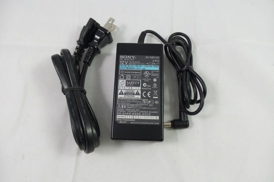 Sony 12v 3A Power Adapter w/Cord for VRD-MC3 MC5 MC6 (AC-NB12A)