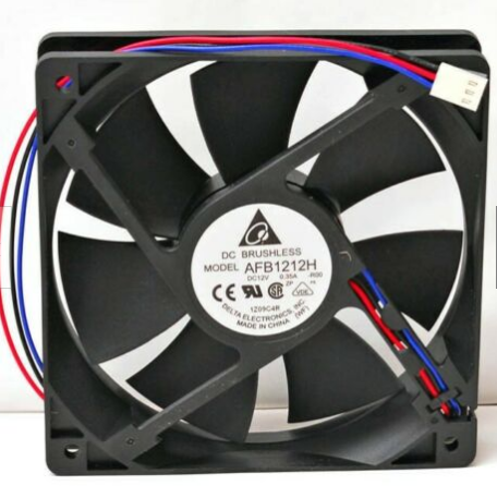 AFB1212H Cooling Fan 120x120x25mm Delta Electronics AFB1212H Lock-Rotor Sensor Med Speed